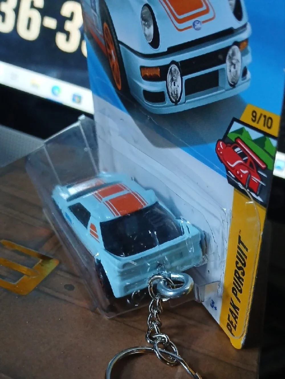 Ford RS200 Hot Wheels Car Keychain - Light Blue
